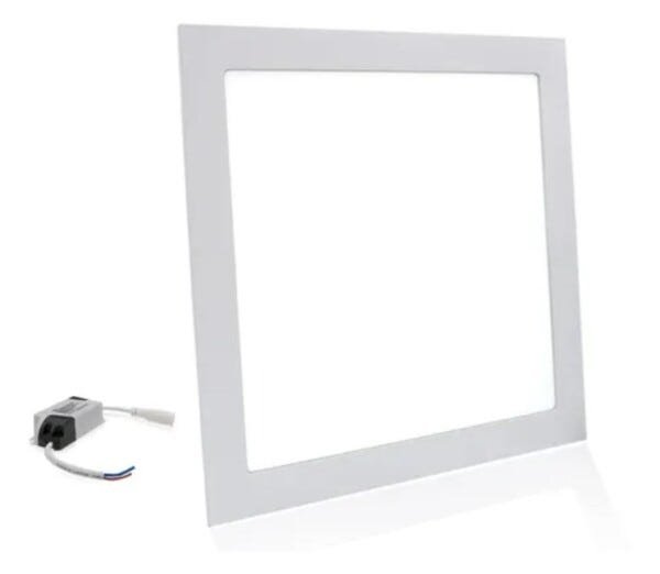 Kit 5 Painel Plafon LED Embutir Quadrado Branco Frio Luminária - 1