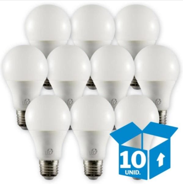 Kit 10 Lâmpadas LED 15W Bulbo Biv Branco Frio Casa Comercio - 3