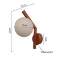 Ver imagem 4 de Arandela Jabuticaba C/ Tecla Quarto Cabeceira de Cama Lavabo - Cobre