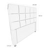 Cabeceira estofada cama box para quarto Katherine 130 cm Rose -Anchar Estofados - 2