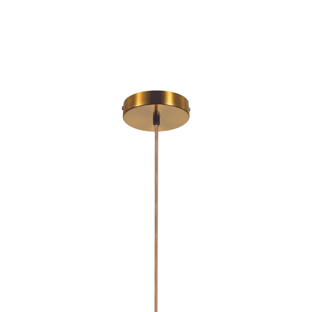 Pendente 25cm E27×1 Metal Bronze+vidro Ambar - 3