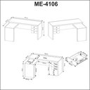Ver imagem 5 de Kit P/ Escritório com 2 Mesas em L 6 Gavetas e 2 Estantes no Cor:nogal
