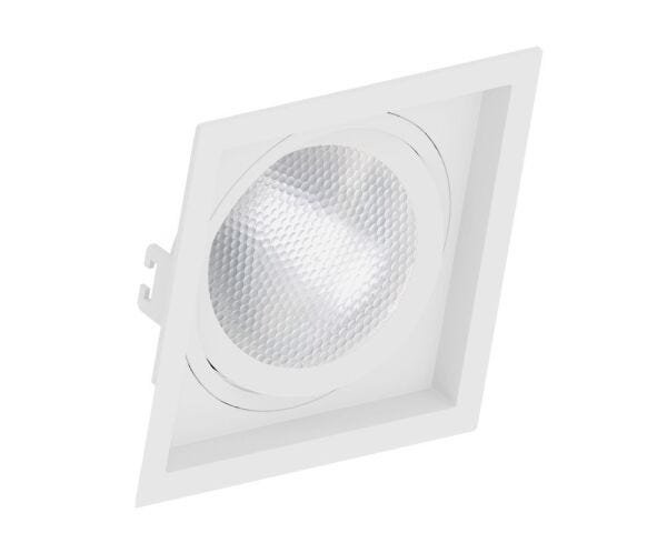 Spot Embutir Par 30 Quadrado Termoplastico Branco Face Recuado Save Energy