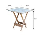 Ver imagem 3 de Jogo De Mesa De Madeira 70X70 C/ 04 Cadeiras Crua - Marrom