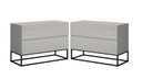 Ver imagem 2 de Conjunto 2 Mesa de Cabeceira Eros 60 Estilo Industrial