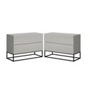 Ver imagem 2 de Conjunto 2 Mesa de Cabeceira Eros 60 Estilo Industrial