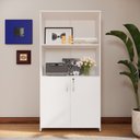 Ver imagem 4 de Armário Estante New City 2 Portas 80 cm Branco Gebb Work