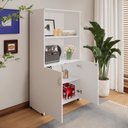 Ver imagem 3 de Armário Estante New City 2 Portas 80 cm Branco Gebb Work