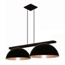 Ver imagem 1 de Pendente Trilho Atenas Duplo Preto Cobre Interno 95cm para Mesa Sinuca Bilhar