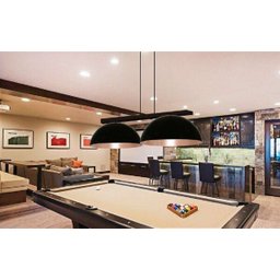 Pendente Trilho Atenas Duplo Preto Cobre Interno 95cm para Mesa Sinuca Bilhar - 2