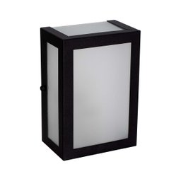 Arandela 5 Vidros Liso em Alumínio P/1xe27 Externo e Interno Preta St2777 - 1