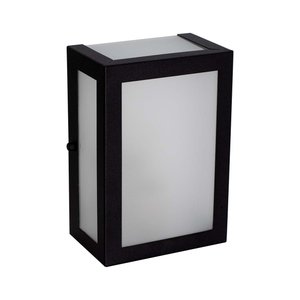 Arandela 5 Vidros Liso em Alumínio P/1xe27 Externo e Interno Preta St2777