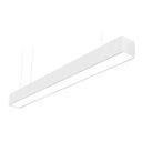 Ver imagem 1 de Luminária Pendente Office Em Alumínio Branco 63cm 2 Lâmpadas Tubulares