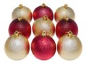 Ver imagem 1 de Kit 48 Bolas Natalinas Árvore Natal 7cm Vermelho e Dourado