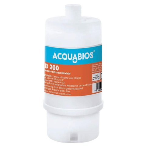 Refil Blindado Acqua Ab 200br Tr Pou Rosca 1 2' Filtros Tamanho 7' Acquabios Tripla Proteção
