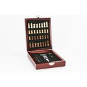 Ver imagem 2 de Kit Acessórios para Vinho 5 Peças Inox Caixa com Jogo Xadrez