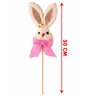 Decoração Pick Palito Cabeça Coelho Laço Enfeite Páscoa 50cm - 4