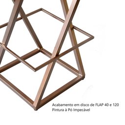 Banqueta Alta Industrial Cozinha Bar Balcão Bistro Zenite com Encosto Metalon Cobre 65cm - 4