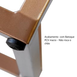 Banqueta Alta Industrial Cozinha Bar Balcão Bistro Zenite com Encosto Metalon Cobre 65cm - 6