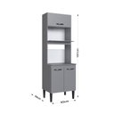 Ver imagem 3 de Paneleiro Forno Duplo 3 Portas Light Cinza