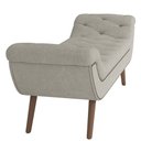 Ver imagem 7 de Puff Recamier Calçadeira 140cm Pés Palito Madeira Venêto P02 Bouclé Cru - Mpozenato