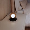 Ver imagem 4 de Abajur Luminária de Mesa Dama Interruptor e Globo e Lâmpada Branco Frio Decoração Casa Sala Quarto