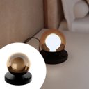 Ver imagem 1 de Abajur Luminária de Mesa Dama Interruptor e Globo e Lâmpada Branco Frio Decoração Casa Sala Quarto