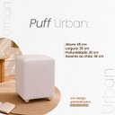 Ver imagem 6 de Puff Decorativo Urban Corino para Sala Quarto Hall de Entrada Compacto Assento Extra Branco