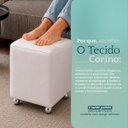 Ver imagem 5 de Puff Decorativo Urban Corino para Sala Quarto Hall de Entrada Compacto Assento Extra Branco