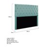 Cabeceira Dobrável Estofada Liz P02 90 cm Solteiro Suede Azul Tiffany - ADJ Decor - 4