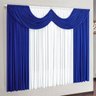 Cortina Azul para Quarto ou Sala Grande 4m x 2,8m de Altura Ideal para Varão Simples de 4 Metros - 1