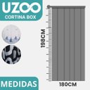 Ver imagem 3 de Cortina para Box Banheiro Antimofo Poliéster 198x180cm - Onda Azul