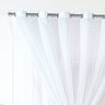 Cortina branca Lisa para Sala / Quarto 3m x 2,80m de altura Ideal para Varão Simples de 3 Metros - 2