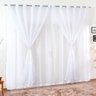 Cortina branca Lisa para Sala / Quarto 3m x 2,80m de altura Ideal para Varão Simples de 3 Metros - 1