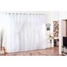 Cortina branca Lisa para Sala / Quarto 3m x 2,80m de altura Ideal para Varão Simples de 3 Metros - 3