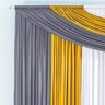 Cortina Cinza e Mostarda para Sala ou Quarto 4m x 2,8m de Altura Ideal para Varão Simples de 4 Metro - 2