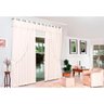 Cortina de Sala ou Quarto 3m x 2,80m de Altura Ideal para Varão Duplo de 3 Metros Palha - 4