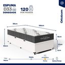 Ver imagem 3 de Cama Box Baú com Colchão de Espuma D33 Ortobom Airtech 100 Solteiro 88 Cm
