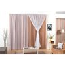 Cortina para Quarto Avelã 2m x 2,70m com Detalhe Voal Branco Ideal para Varão Simples de 2 metros - 4