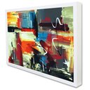 Ver imagem 2 de Quadro Decorativo Abstrato Viva La Vida em Moldura Caixa Tacolado Moldura Trad 1cm Preta sem Vidro 4