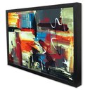 Ver imagem 3 de Quadro Decorativo Abstrato Viva La Vida em Moldura Caixa Tacolado Moldura Trad 1cm Preta sem Vidro 4