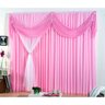 Cortina Rosa para Quarto Clássica com Bandô 3m x 2,80m de altura Ideal para Varão Simples de 3 Metro - 4