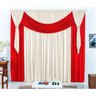 Cortina Vermelha para Quarto ou Sala Franci 4m x 2,8m de Altura Ideal para Varão Simples de 4 Metros - 3