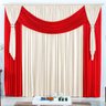 Cortina Vermelha para Quarto ou Sala Franci 4m x 2,8m de Altura Ideal para Varão Simples de 4 Metros - 1