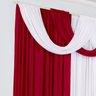 Cortina Vermelha e Branca para Sala ou Quarto 2m x,180m Ideal para Varão Duplo de 2 Metros - 2