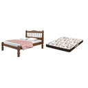 Ver imagem 1 de Cama Casal Madeira Maciça Torneada com Colchãod28 138x188x17