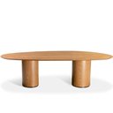 Ver imagem 3 de Mesa de Jantar Astrid Orgânica Cilíndrica Freijó 137x100 Cm