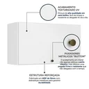Ver imagem 5 de Cozinha Armário Aéreo 1 Porta 80cm Magnólia Yescasa