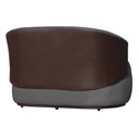 Ver imagem 2 de Sofá 2 Lugares Beatriz com Composê Corino Marrom Suede Cinza - Vallisa Decor