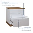 Ver imagem 5 de Balcão 1 Porta 1 Gaveta com Rodapé 70cm 100% MDF Rainha Branco/Nature